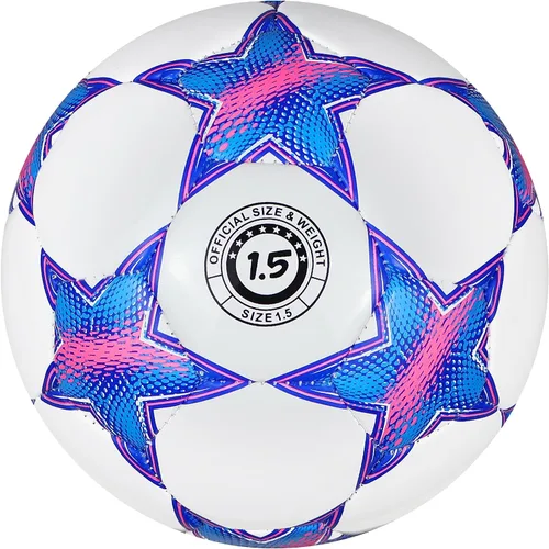 Miniatura 9 de Balón de fútbol Runleaps tamaño 1.5 y tamaño 3 y tamaño 4 y tamaño 5 para niños y adultos, pelotas de juguete con patrón de estrellas de tamaño Rosa