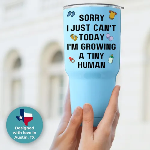 Miniatura 7 de Divertido vaso de embarazo de 30 onzas, regalos de embarazo para madres primerizas, los mejores regalos para futuras mamás, regalos para futuras