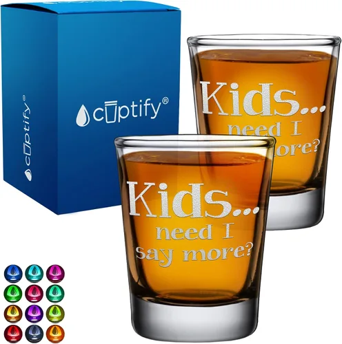 Miniatura 89 de Cuptify Regalos para baby shower, para la nueva mamá, EST 2023, 2 onzas, con fondo negro, juego de 2 vasos grabados para fiesta, regalo