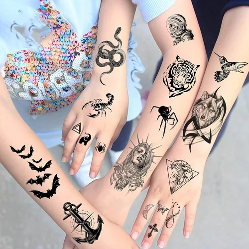 Miniatura 7 de VANTATY - Tatuajes temporales, diseño de flor 011