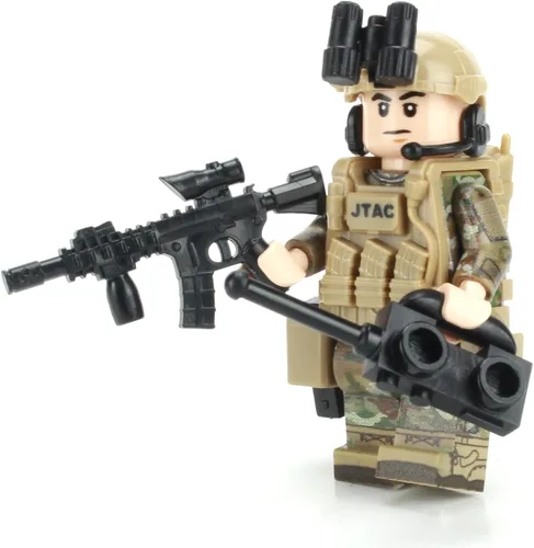 Battle Brick Minifigura coleccionable JTAC/CCT Air Force Special Forces OCP de 1.6 pulgadas de alto, minifigura militar genuina, camuflaje impreso,