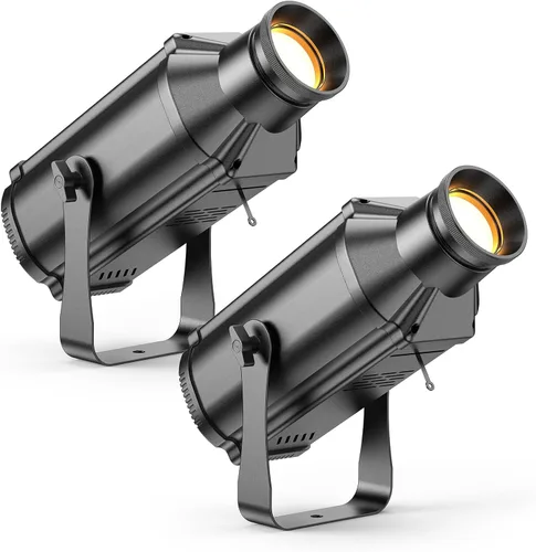 Miniatura 10 de LEKO - Focos de escenario de perfil, luces COB blancas frías y cálidas de 100 W, 3200K-5600K, control de zoom y luces elipsidales DMX512 Par, focos