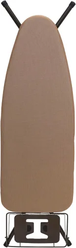 Miniatura 11 de Household Essentials Tabla de planchar Mega, 4 patas, parte superior de acero, estación de planchado resistente al calor con almohadilla de fibra