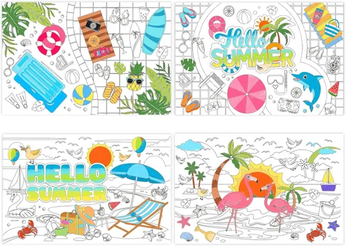 Miniatura 7 de Whaline 24 manteles individuales para colorear de Navidad, escena de pesebre, tapete de papel para colorear con temática de nacimiento de Jesús
