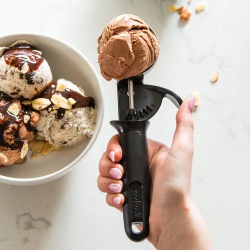 Miniatura 2 de GoodCook Cuchara de helado de lujo con gatillo con agarre cómodo y palanca de fácil liberación, apta para lavavajillas, cuchara de 2 onzas