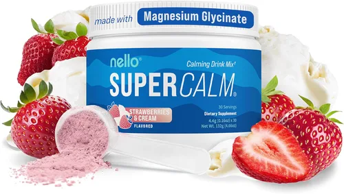 Miniatura 14 de Nello Supercalm - Mezcla de bebida en polvo, reductor de cortisol y ayuda para dormir, L Teanina, Ashwagandha Ksm-66, Magnesio Glicinato, Vitamina