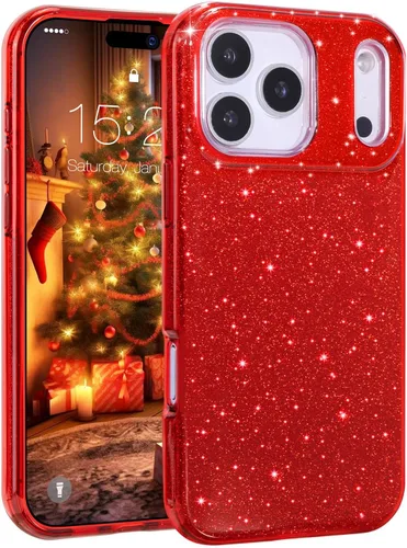 Miniatura 70 de MATEPROX - Funda compatible con iPhone Air de 6.5' [2025], carcasa protectora de 3 capas con purpurina brillante y tendencia, anti-arañazos y a