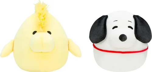 Miniatura 11 de Squishmallows Original Peanuts - Paquete de 2 peluches de Aviator Snoopy y Aviator Woodstock de 8 pulgadas, peluche oficial de Jazwares Little