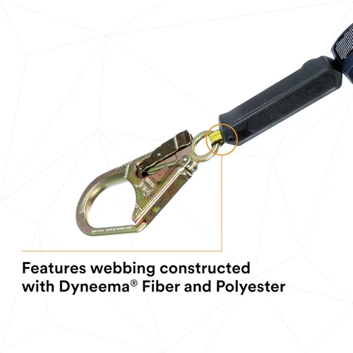 Miniatura 8 de 3M DBI-SALA Nano-Lok 3101229 Línea de vida auto retráctil, 6', 3/4" Dynema poliéster Web, gancho de acero armado, conector rápido para montaje