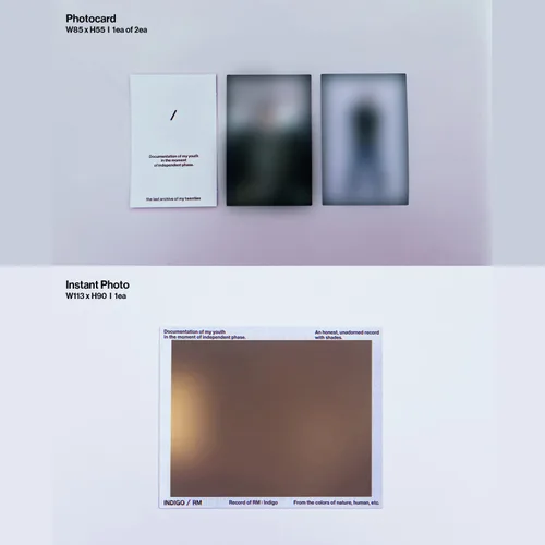 Miniatura 6 de RM de BTS Indigo Weverse Álbumes Ver. Caja exterior + libro de letras + tarjeta postal + tarjeta de fotos + tarjeta de fotos + foto instantánea +