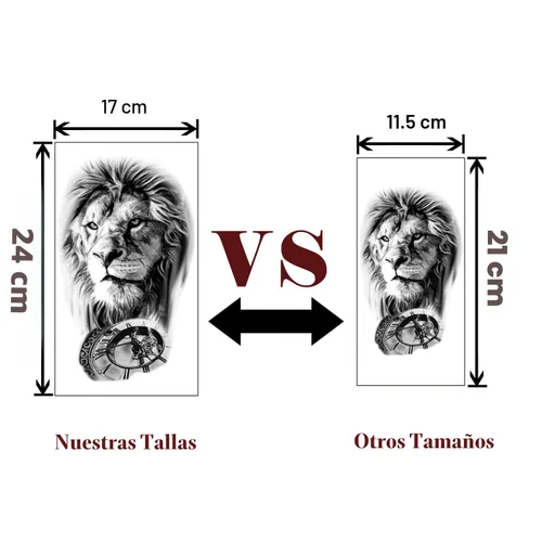Miniatura 9 de Yazhiji 36 hojas de calcomanías temporales de tatuajes, 12 hojas de tatuajes falsos para hombres o mujeres, con 24 hojas, color negro pequeño Lobo