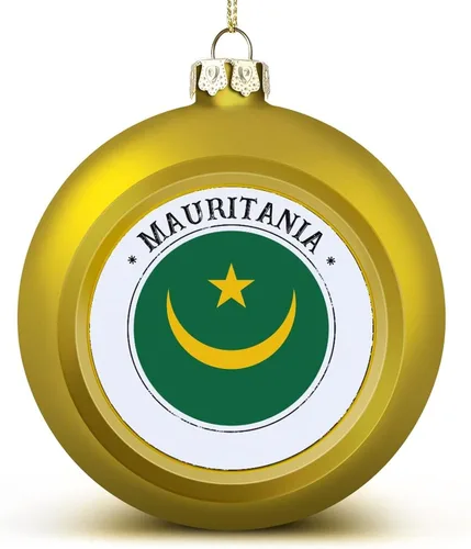 Miniatura 10 de Adorno de bola de Navidad de Marruecos, bandera de Marruecos, bandera de las naciones, adornos colgantes, recuerdo, regalo para árbol de Navidad