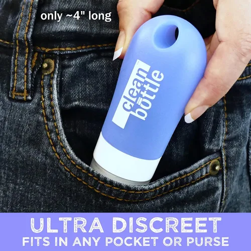 Miniatura 4 de Bidé de viaje CleanButtle, tu bidé portátil ultra discreto sobre la marcha, CleanButtle limpia tu trasero (azul transparente)