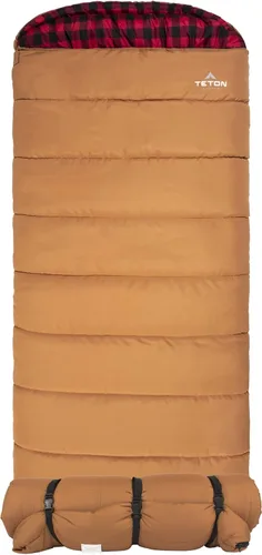 TETON Sports Deer Hunter Sleeping Bag, Warm and Comfortable Camping Sleeping Bag, Teton Tough Canvas Shell for Camping, Hunting, and Cold Weather