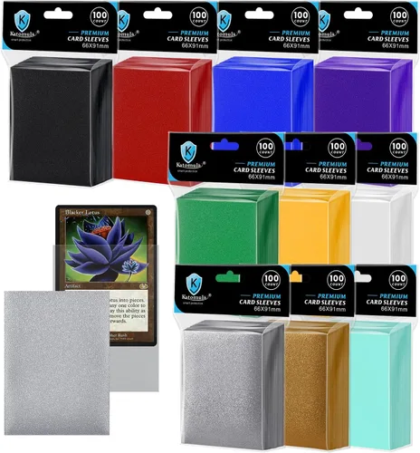 1000 unidades de fundas para cartas MTG, fundas transparentes delanteras con parte trasera texturizada, protectores de mazo de cartas de tamaño
