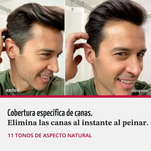 Miniatura 2 de Just For Men Easy Comb-In Color - Tinte para el cabello para hombre, fácil aplicación sin mezcla, con aplicador de peine, marrón oscuro, A-50