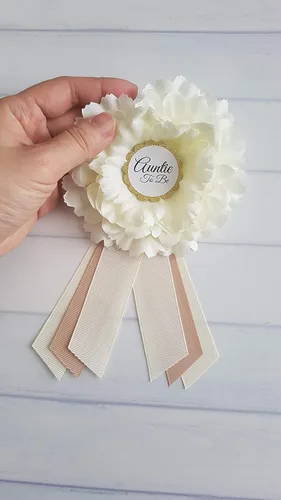 Miniatura 6 de Banda para mamá y papá para ser Pin Banda y ramillete para baby shower Hecho a mano en Estados Unidos