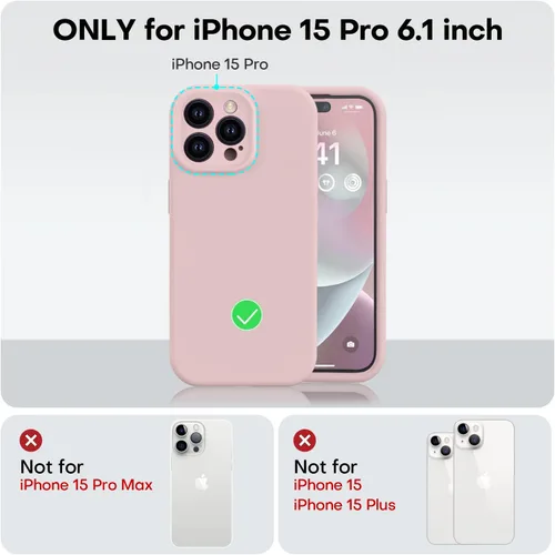 Miniatura 5 de Vooii Funda compatible con iPhone 15 Pro, silicona líquida Defender mejorada, [protección mejorada de la cámara]
