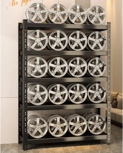 Miniatura 6 de Shelves Garage Shelving, 5-Tier Adjustable Shelf, 2000 lbs Weight Capacity Storage Rack, Heavy Duty Inrial Metal Shelving Unit (A 150 * 40 * 200cm)