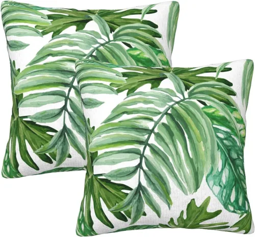 Miniatura 17 de Juego de 2 fundas de almohada bohemias de 18 x 18 pulgadas, fundas de almohada bohemias onduladas suaves con ondas de arco iris, fundas de cojín