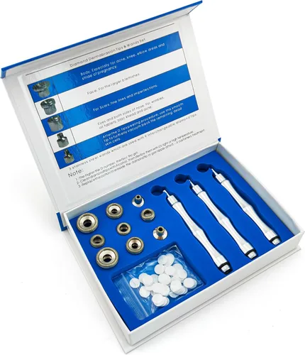 Elitzia 9 puntas 3 varitas calidad diamante dermoabrasión reemplazos eliminar arrugas puntos negros líneas finas ETL06C (acero inoxidable)