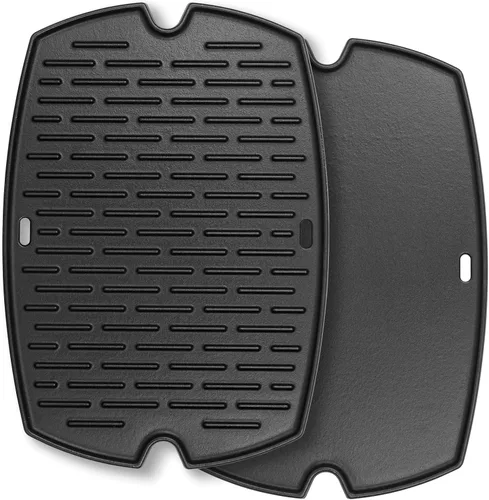 Miniatura 8 de Plancha de cocina de hierro fundido pre-sazonada reversible 2 en 1 de 14" x 16" para estufa de gas/carbón/eléctrica/propano/parrilla de gas, plancha