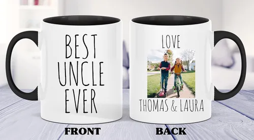 Miniatura 3 de Taza personalizada con el mejor tío de la historia, taza de foto de sobrina sobrino, regalo del día del padre
