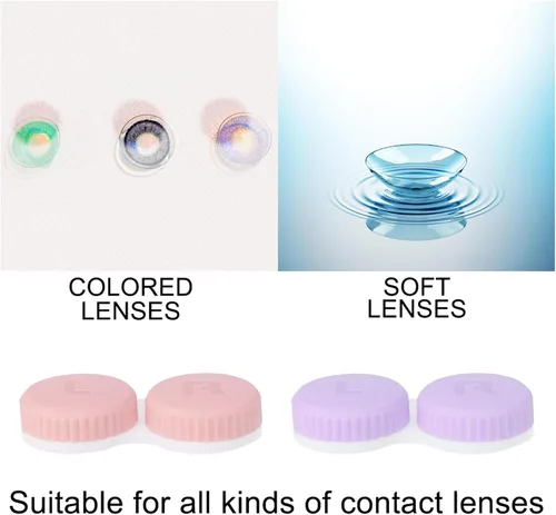Miniatura 5 de 12 piezas colorido estuche de lentes de contacto portátil al aire libre mini kit de lentes de contacto mini estuche para viajes al aire libre y uso