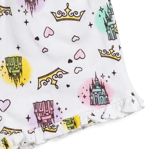 Miniatura 7 de Disney Princess Ariel Moana Jasmine Rapunzel Belle - Camiseta gráfica y pantalones cortos para niñas de bebé a niño pequeño