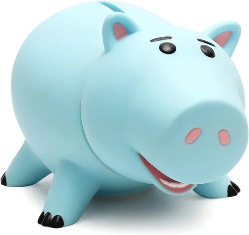 Hucha Hamm, bonita alcancía de plástico para niños y niñas, banco de dinero irrompible para regalo para niños (azul)