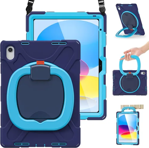 Miniatura 19 de BRAECN Funda para iPad (A16) de 11ª/10ª generación de 11 pulgadas/10.9 pulgadas 2025/2022, funda de silicona resistente con protector de pantalla