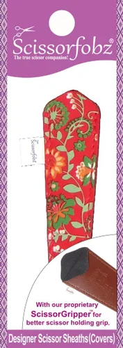 Miniatura 69 de Fundas protectoras para tijeras de diseñador, 4 unidades, tamaño surtido, diseño floral victoriano azul #4-304 Jardín floral victoriano azul