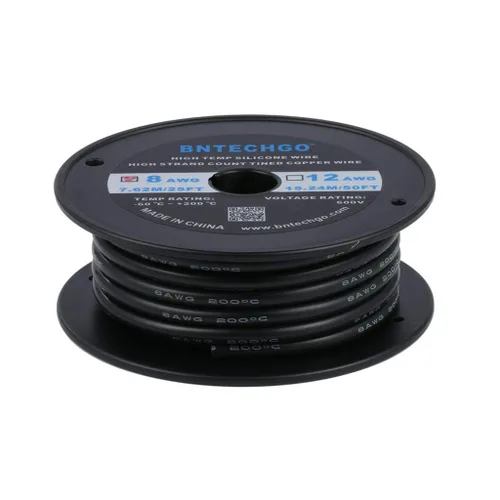 Miniatura 2 de Bntechgo 8 alambres de silicona suave y flexible, silicona resistente a altas temperaturas, altamente eficiente 8 AWG calibre, 1650 hilos de alambre