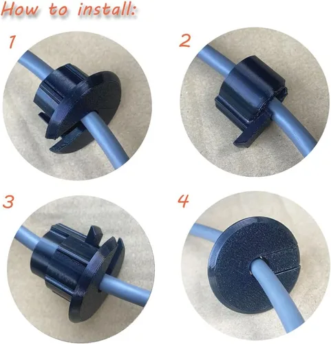 Miniatura 5 de Ojales de pared para el adaptador de Ethernet del enrutador Starlink Dishy, kit de enrutamiento de cable Starlink, alimentación a través