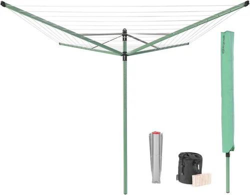 Miniatura 18 de Brabantia Lift-O-Matic Advance - Tendedero de 4 brazos para exteriores (164 pies / Ø 1.97 pulgadas) de altura ajustable, tendedero plegable + estaca
