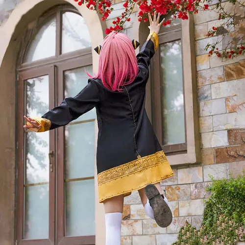 Miniatura 4 de Spy Family Anya Forger - Vestidos de cosplay de anime para mujer, disfraz de uniforme para mujer, conjunto completo