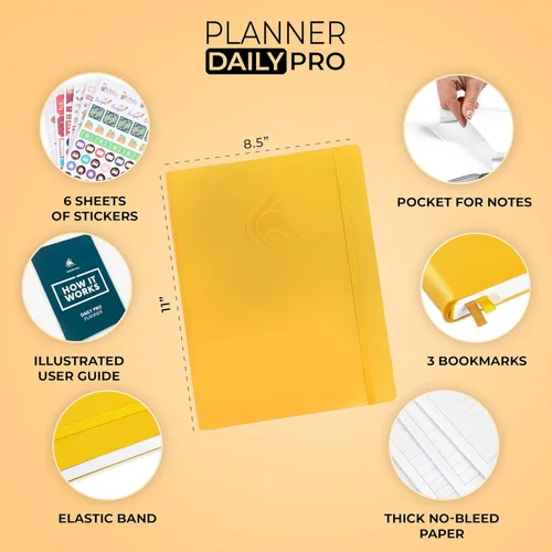 Miniatura 2 de Clever Fox Planner Daily PRO - Planificador diario y agenda de 8.5 x 11 pulgadas (tamaño A4) para aumentar la productividad, la gestión del tiempo