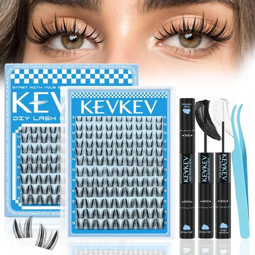 Miniatura 15 de KevKev Lash Cluster Glue, Lash Bond and Seal Lash Glue for Eyelash Clusters Waterproof Strong Hold for 72h Individual Eyelash Glue Non-Irritating