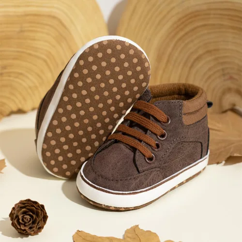 Miniatura 4 de Meckior - Tenis tipo botín para niños y niñas pequeños de 1 a 3 años con suela suave antideslizante de cuero sintético. Mocasines para bebés recién