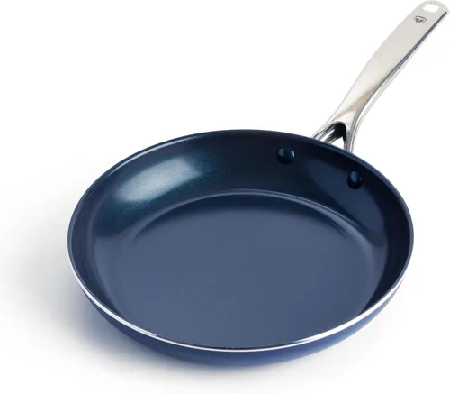 Blue Diamond - Sartén antiadherente de 10 pulgadas con infusión de diamante, olla de cerámica libre de PFAS y PTFE, apta para lavavajillas y horno,