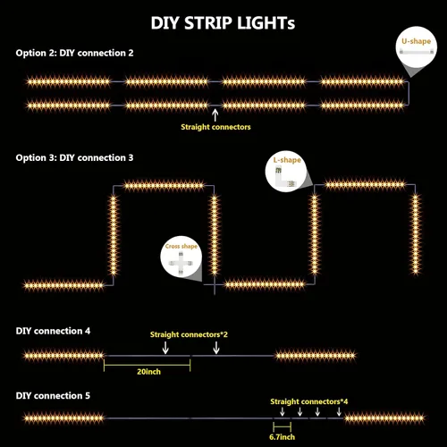 Miniatura 4 de WOBANE Kit de iluminación para debajo del gabinete, 8 barras de luz LED de 12 pulgadas, luces debajo de la encimera para cocina, armario, Blanco