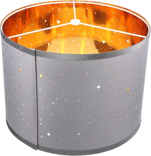 LIFKOME Lámpara de mesa Pantalla de tela Pantalla Estrella Tambor s Hueco Cubierta de Mesa Clip en Bombilla Lámpara S Reemplazo Para Al lado De La
