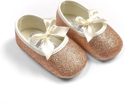 Miniatura 115 de RVROVIC Mocasines de princesa para bebé, zapatos brillantes de Mary Jane, zapatos de cuna de suela suave y ligera de primera calidad, zapatos