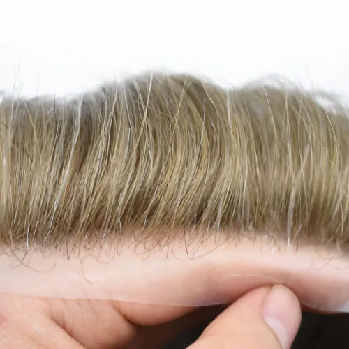 Miniatura 3 de Toupee For Men Hair Piece Fine Mono Hair System For Men Human Hair Mens Toupee Hair Piece For Men Hair Replacement Protesis Capilar 8x10 Medium