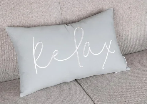 Miniatura 6 de Rudransha Relax - Funda de almohada lumbar bordada, 12 x 20 pulgadas, algodón de huevo de Robins Huevo de petirrojo