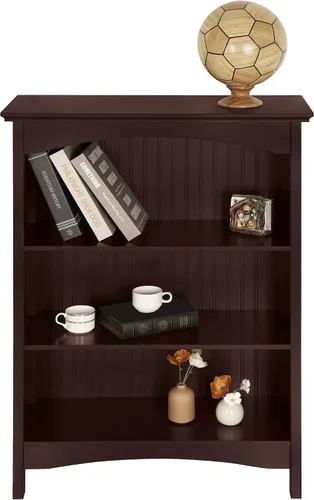 Miniatura 8 de eHemco Estantería de 3 niveles con 2 soportes arqueados, 40 pulgadas, cereza