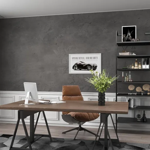 Miniatura 8 de 3yecao - Papel tapiz autoadhesivo estilo falso hormigón de cemento en 3D, papel adhesivo mate de vinilo para paredes de dormitorio, sótano, baño, 31