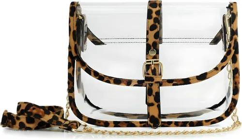 Miniatura 7 de Bolso cruzado transparente para mujer, bolso de hombro con cadena