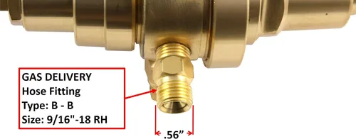 Miniatura 3 de SÜA - Regulador de dos etapas para gas inerte. Conexión de entrada: CGA-580 - Conexión de salida: 9/16"-18 RH