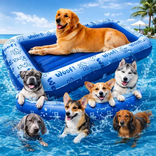 Schwimmer Flotador de piscina prémium para perros grandes, seguridad mejorada, comodidad premium, diseño versátil, flotadores para perros para